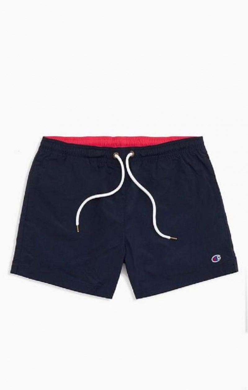 Champion Contrast Seam Detail Swim Shorts Férfi Fürdőruha Sötétkék | 1853-YJBTK