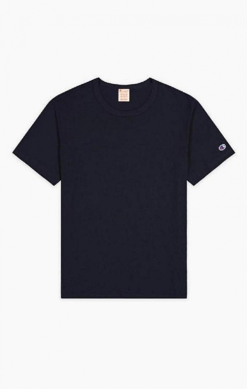 Champion Crew Neck T-Shirt Férfi Póló Sötétkék | 5197-LYUSE