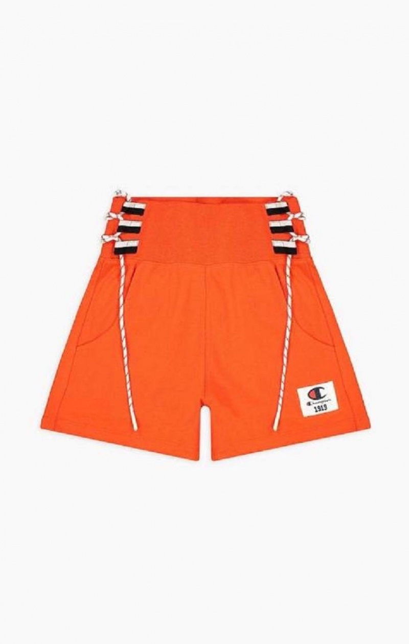 Champion Csipke Up Side Sweat Shorts Női Rövidnadrág Narancssárga | 0258-GKNMI