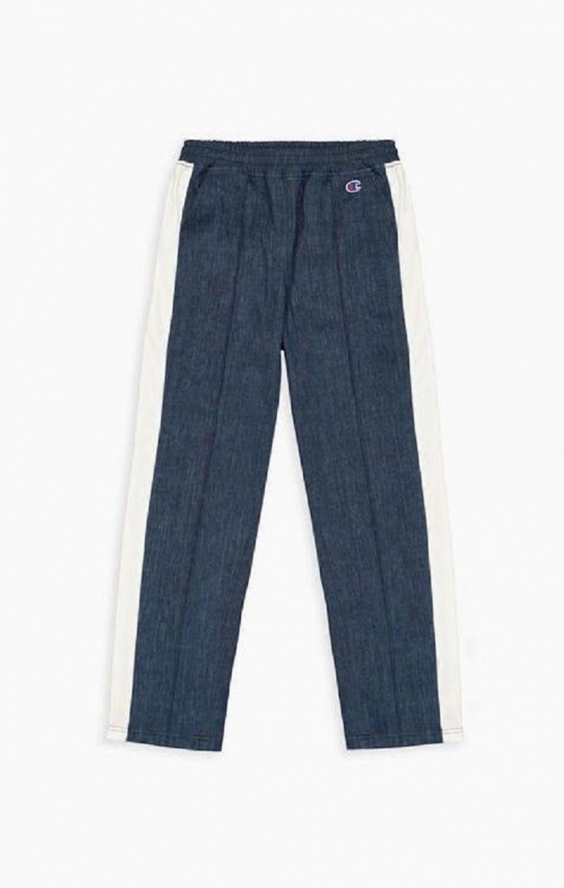 Champion Denim Stripe Flared Pálya Pants Női Jogger Nadrág Türkiz Kék | 6973-NTBGV