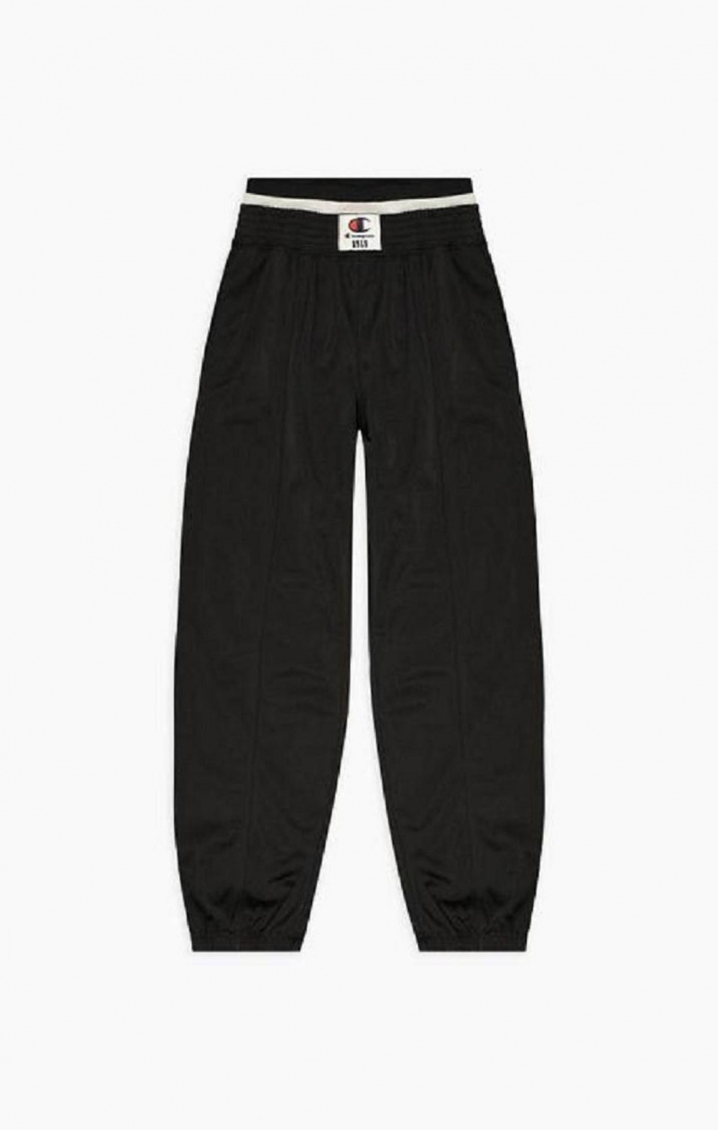 Champion Double Derekú Cigarette Pálya Pants Női Jogger Nadrág Fekete | 7605-SNIFX