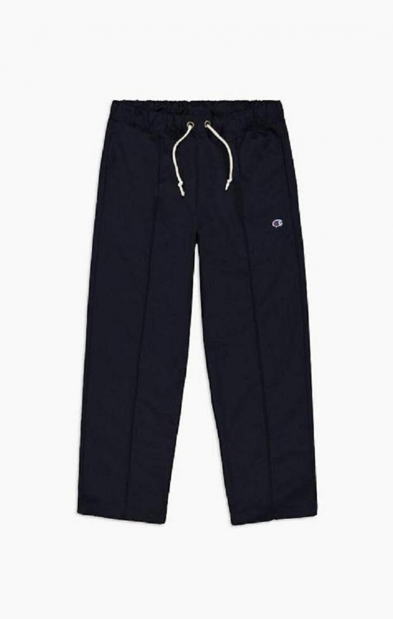 Champion Egyenes Leg Front Seam Woven Trousers Férfi Jogger Nadrág Sötétkék | 1948-JYSRN