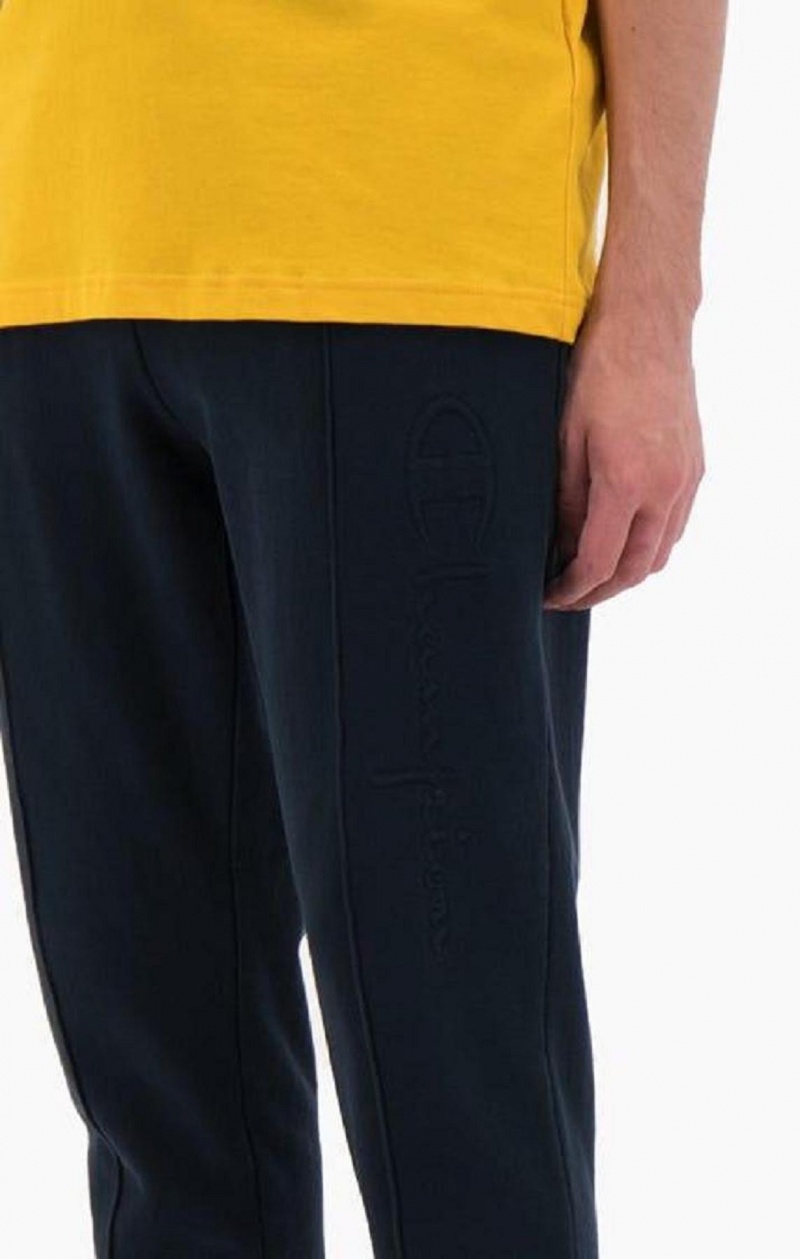 Champion Embossed Script Logo Joggers Férfi Jogger Nadrág Sötéttürkiz | 2613-YZUQF