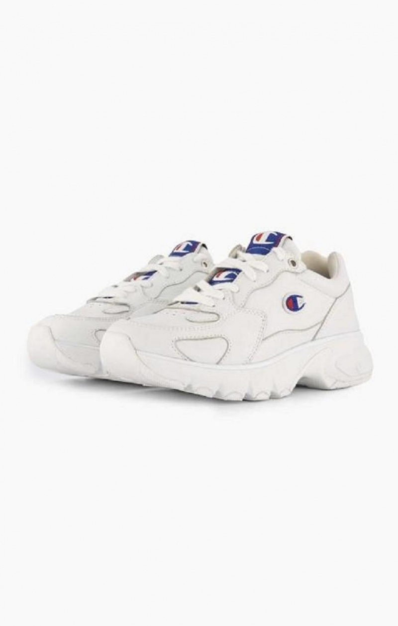 Champion Embroidered Logo Bőr Trainers Női Edzőcipő Fehér | 0234-BTGJR