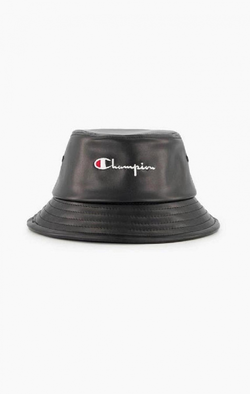 Champion Embroidered Script Logo Bucket Hat Férfi Kalap Fekete | 4968-YOHVP