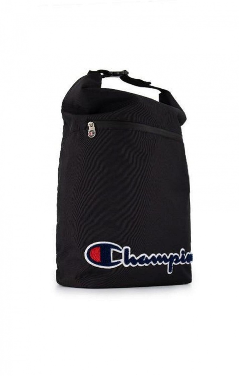 Champion Folding Top Script Logo Backpack Női Táskák Fekete | 6385-WFAPV