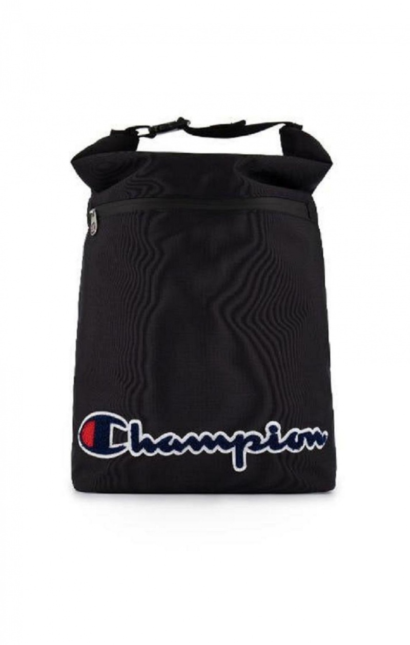 Champion Folding Top Script Logo Backpack Női Táskák Fekete | 6385-WFAPV