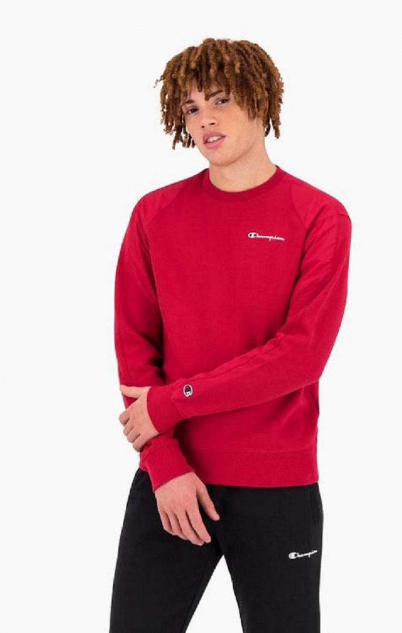 Champion Grafika Logo Print Párnázott Insert Sweatshirt Férfi Pulóverek Piros | 5234-MOFLI