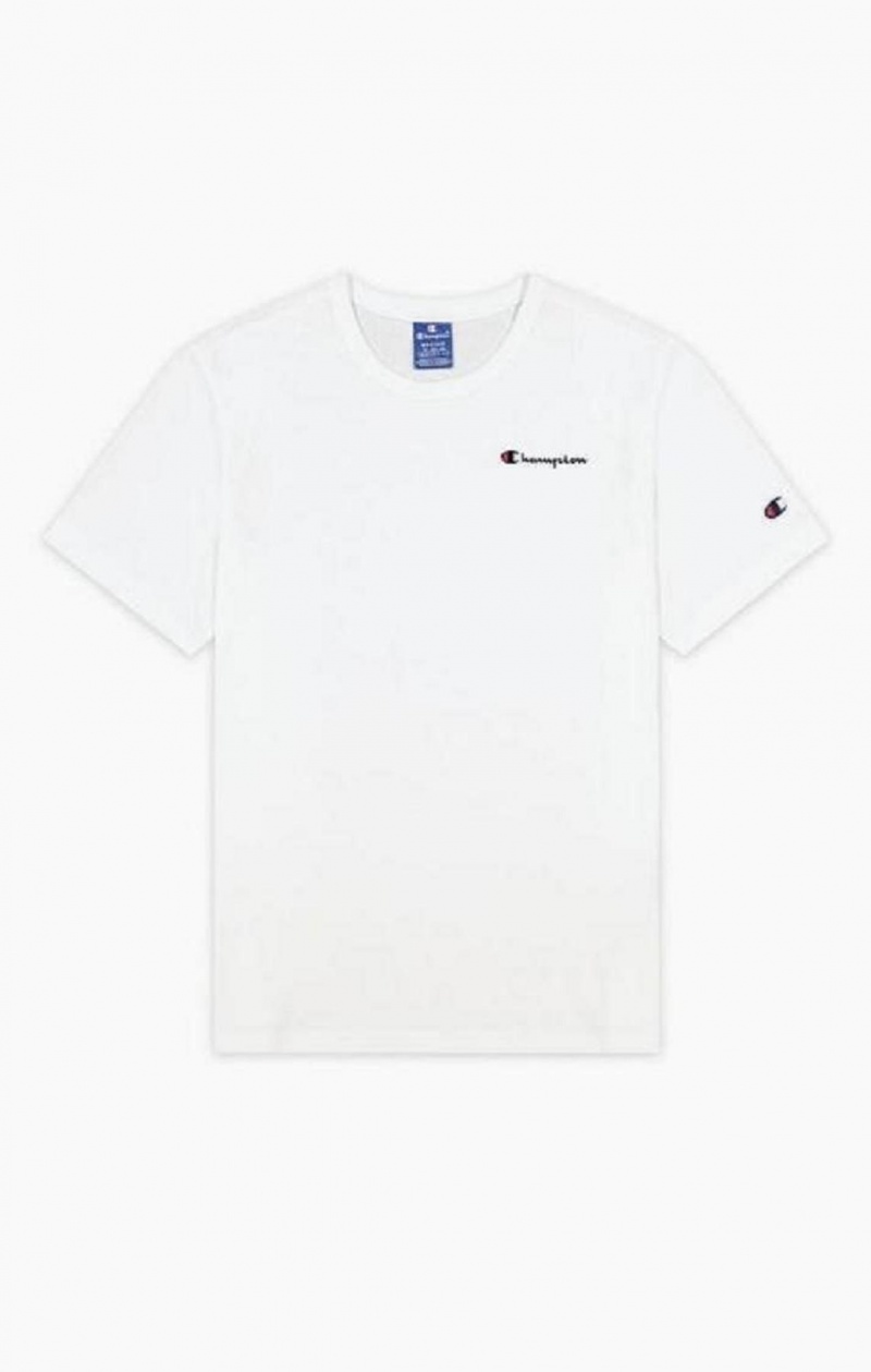 Champion Grafika Logo Print Párnázott Insert T-Shirt Férfi Póló Fehér | 5708-XVJBL