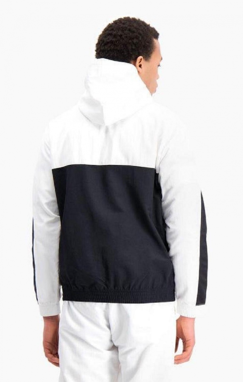 Champion Half Zip-Up Colour Block Csuklyás Pálya Jacket Férfi Kapucnis Pulóver Fekete | 6519-QKPIF