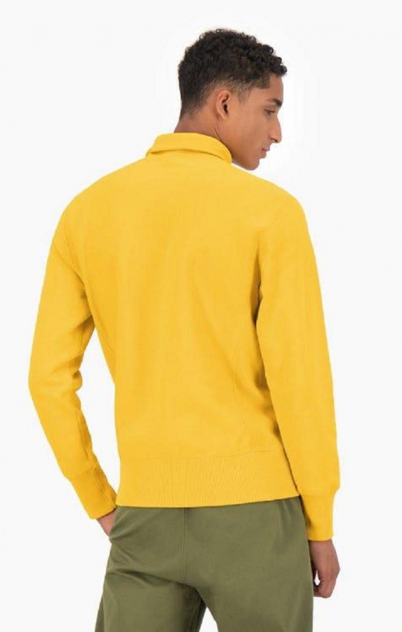 Champion High Neck Reverse Weave Sweatshirt Férfi Pulóverek Arany | 2143-LSJPK