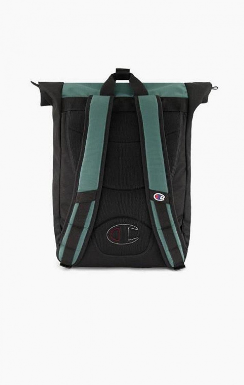 Champion Jacquard Logo Ripstop Coated Backpack Férfi Táskák Zöld | 1847-EBDJA