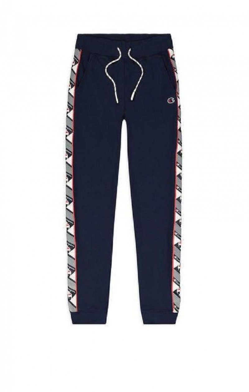 Champion Jacquard Logo Tape Joggers Női Jogger Nadrág Sötéttürkiz | 1409-XJSHD