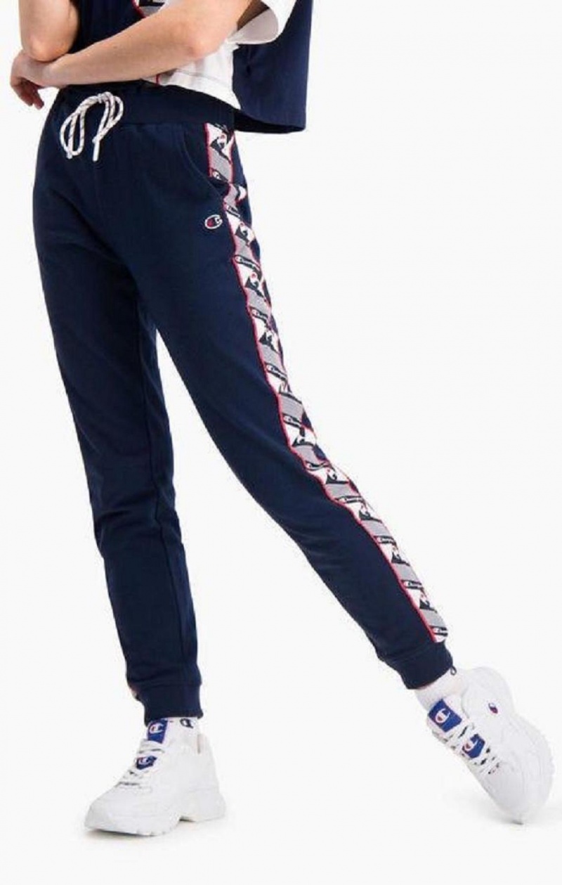 Champion Jacquard Logo Tape Joggers Női Jogger Nadrág Sötéttürkiz | 1409-XJSHD