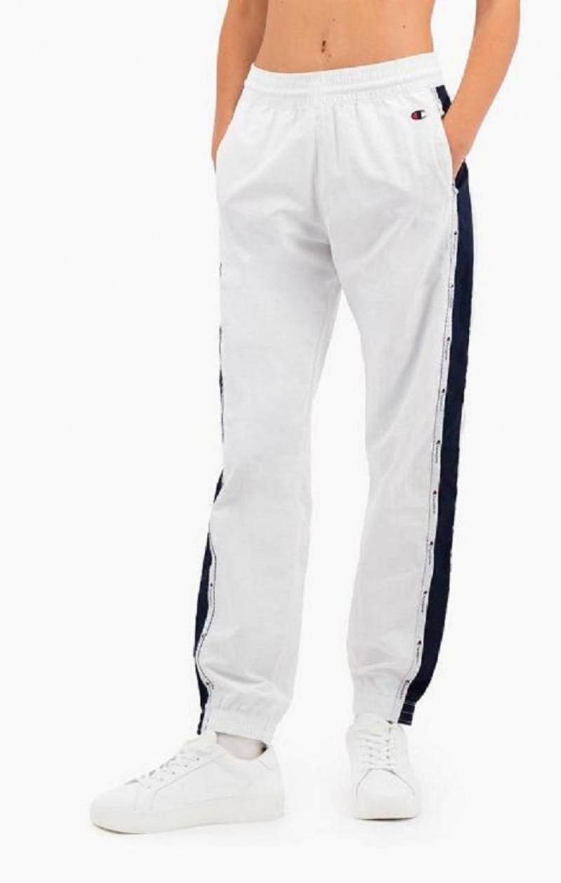 Champion Jacquard Logo Tape Pálya Pants Női Jogger Nadrág Fehér | 3914-LUWGF