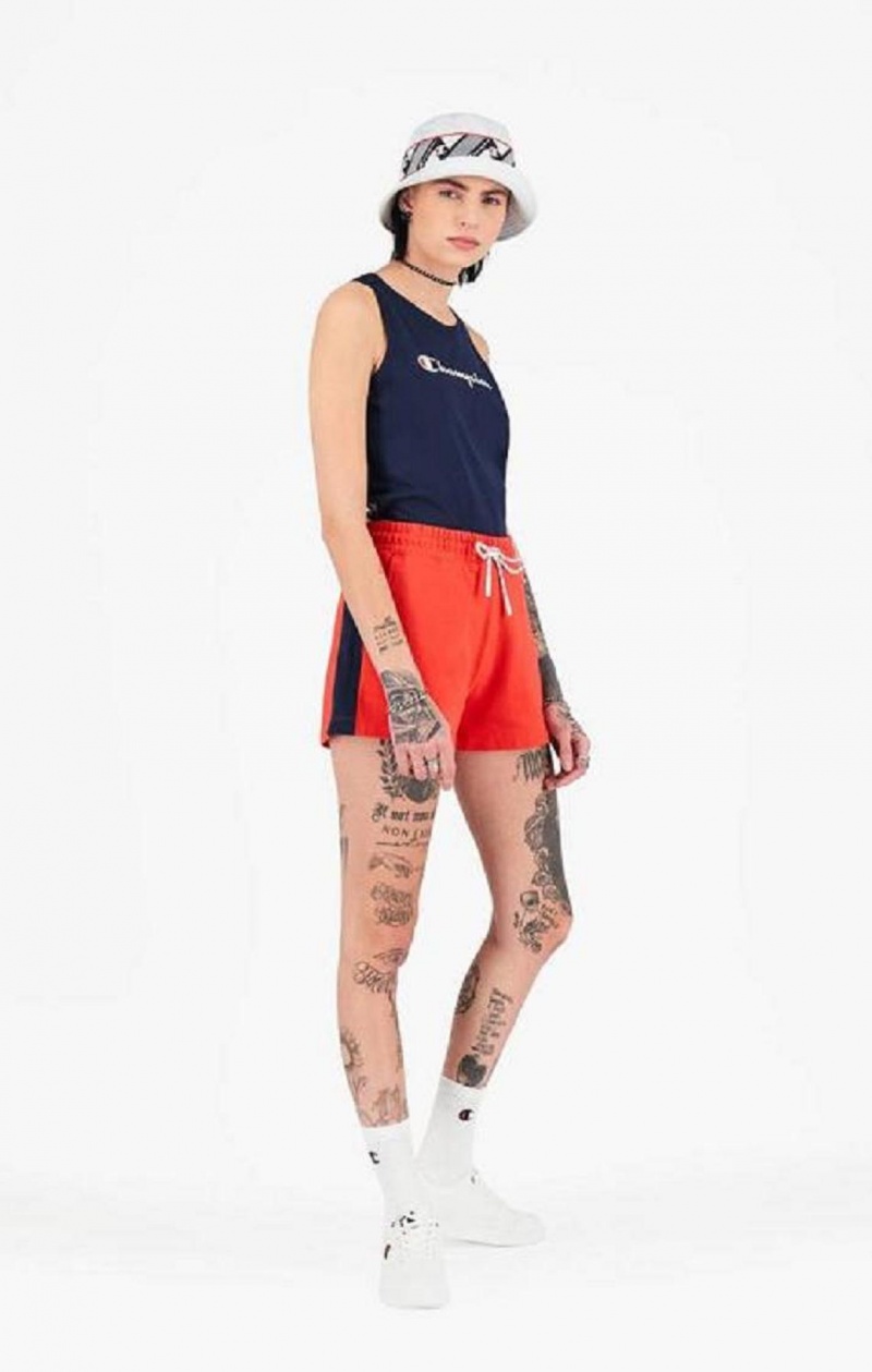 Champion Jacquard Logo Tape Tank Top Női Póló Sötéttürkiz | 7213-XFWLM