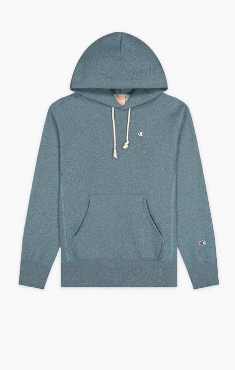 Champion Jaspé C Logo Reverse Weave Hoodie Férfi Kapucnis Pulóver Türkiz | 9324-AOIDK