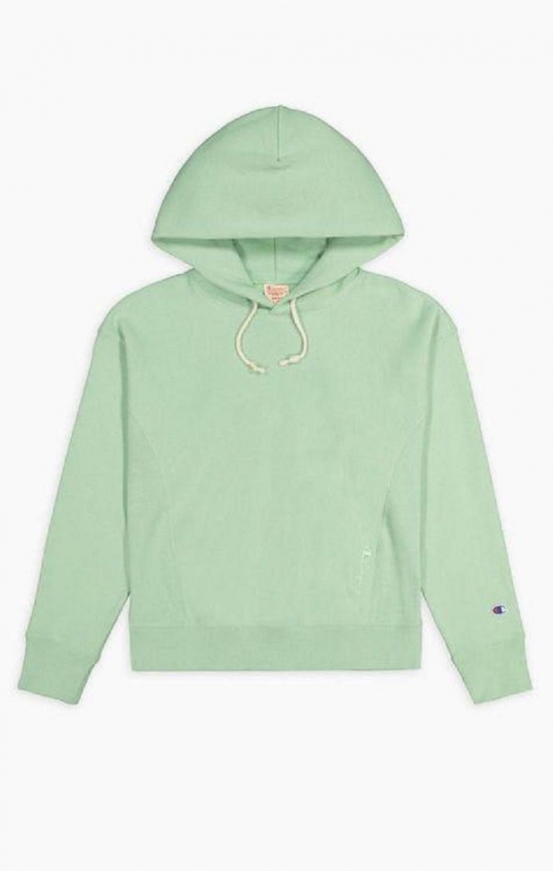 Champion Könnyű Reverse Weave Oversized Hoodie Női Kapucnis Pulóver Világos Zöld | 7543-SVIKZ