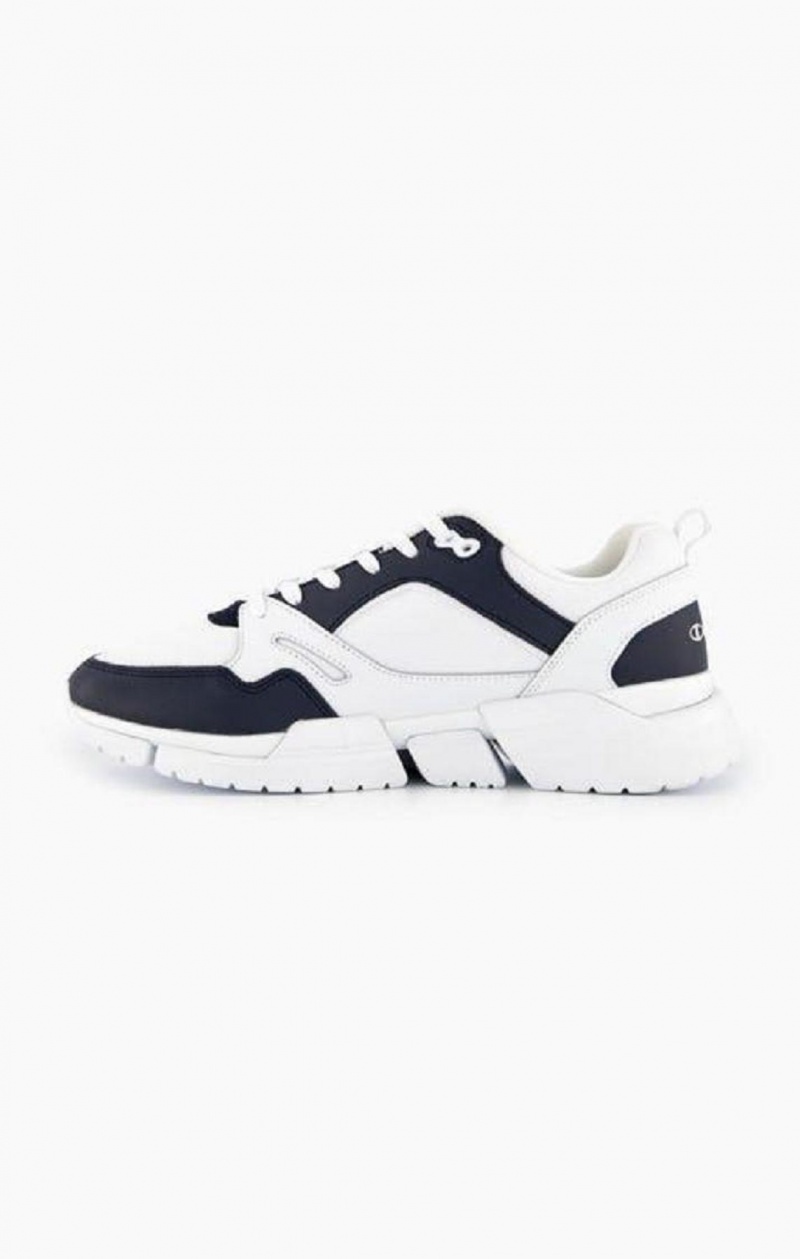 Champion Lander Mesh Trainers Férfi Edzőcipő Fehér Fekete | 6417-QKHYD