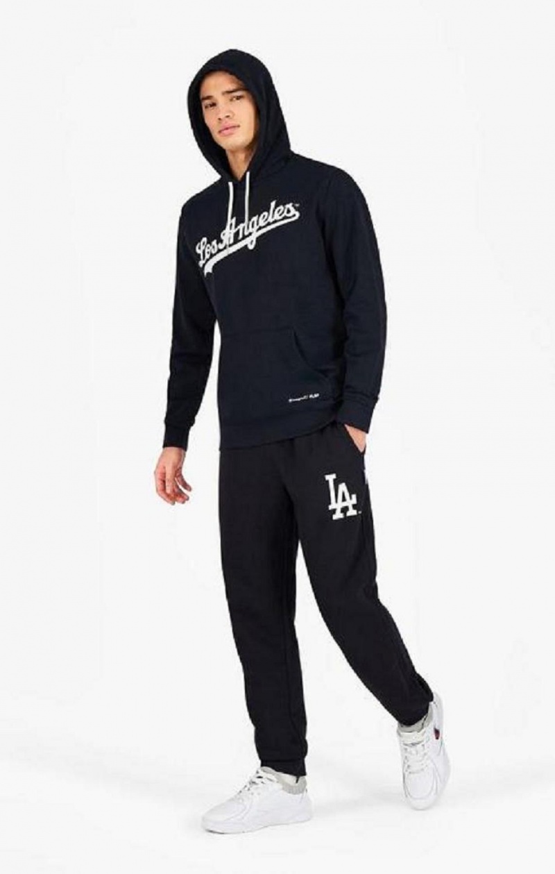 Champion Los Angeles MLB Hoodie Férfi Kapucnis Pulóver Fekete | 5801-BUJSX