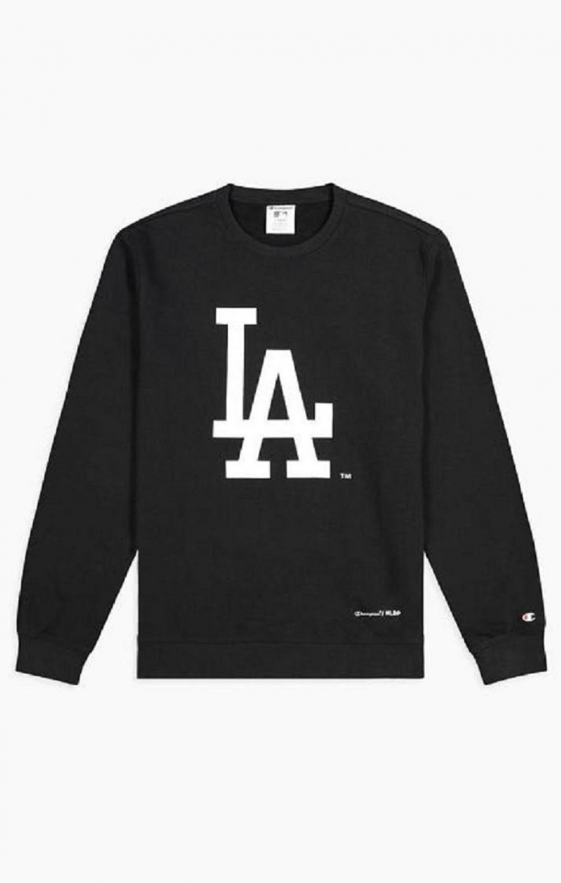 Champion Los Angeles MLB Sweatshirt Férfi Pulóverek Fekete | 6394-BFUCH