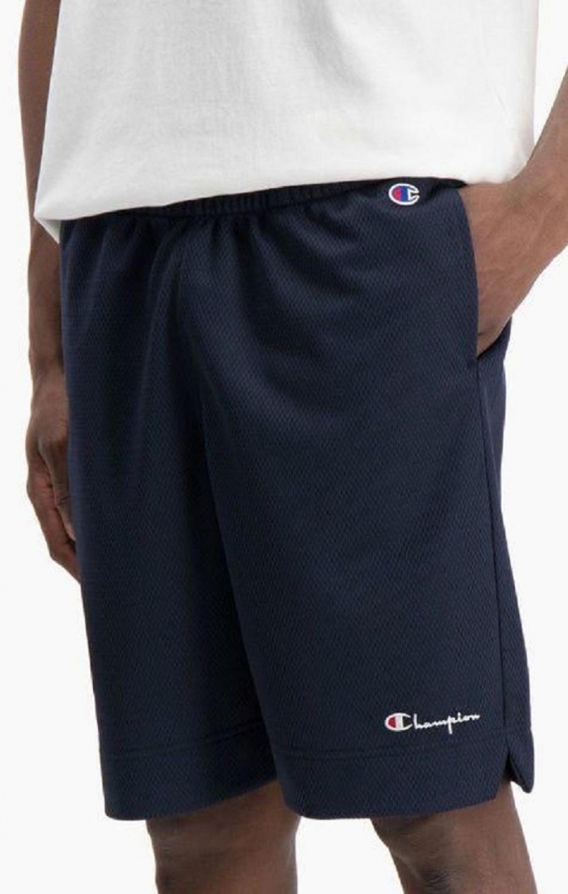 Champion Mesh Basketball Logo Shorts Férfi Rövidnadrág Fehér | 8264-JXISY