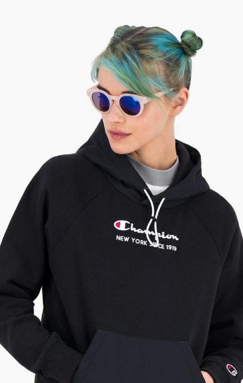 Champion New York Hoodie Női Kapucnis Pulóver Fekete | 8421-WISFR