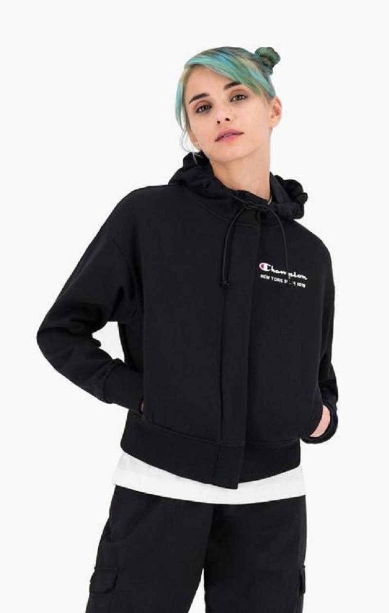 Champion New York Hoodie Női Kapucnis Pulóver Fekete | 9384-CERYV