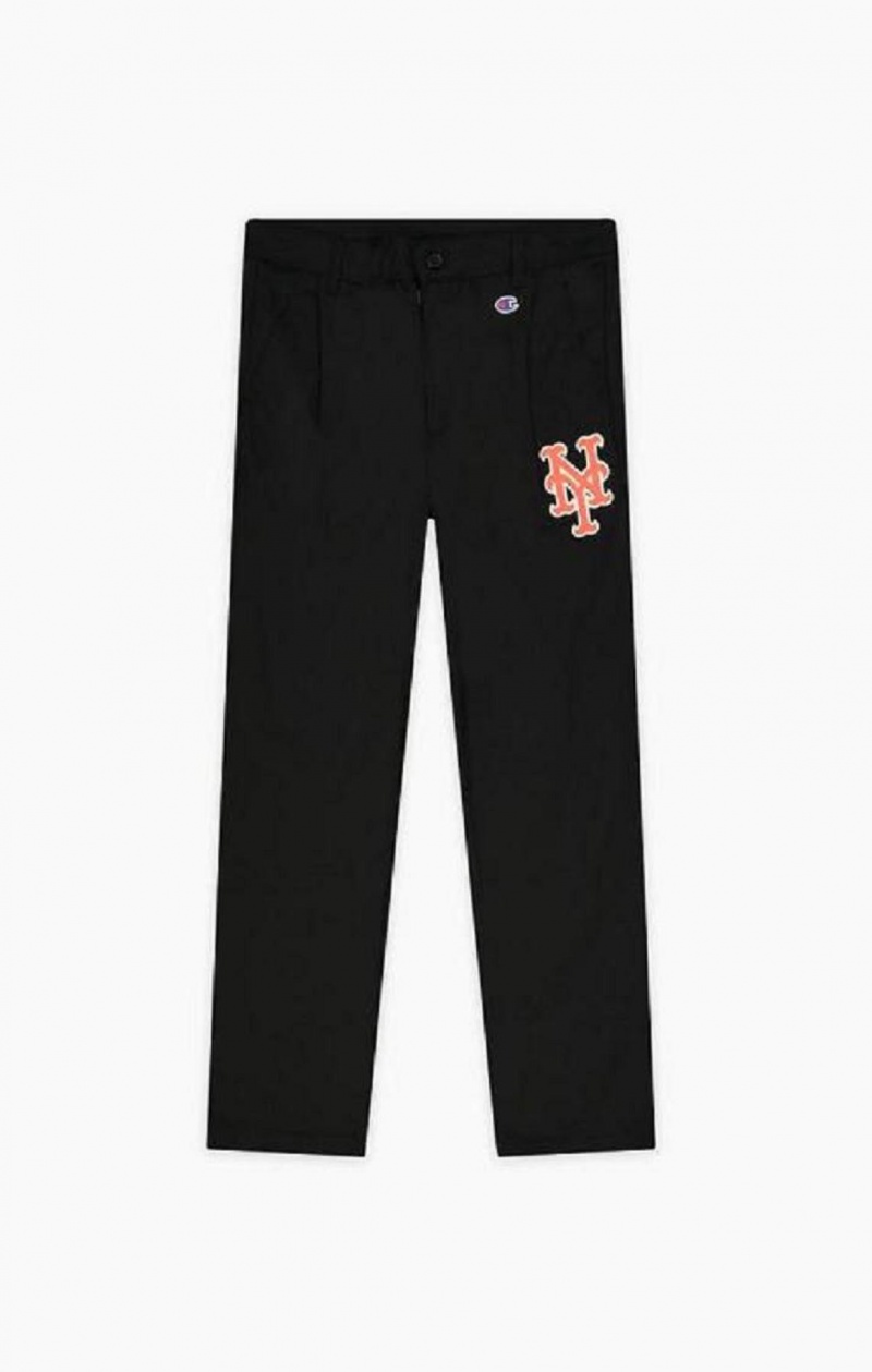 Champion New York MLB Egyenes Trousers Férfi Jogger Nadrág Fekete | 2694-AFHKX