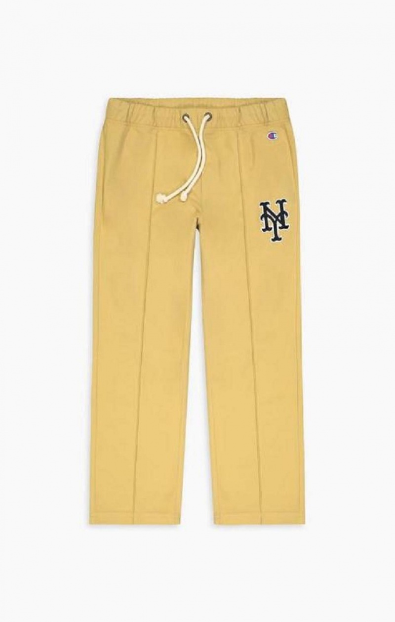 Champion New York MLB Egyenes Trousers Férfi Jogger Nadrág Bézs | 0594-PDQWH