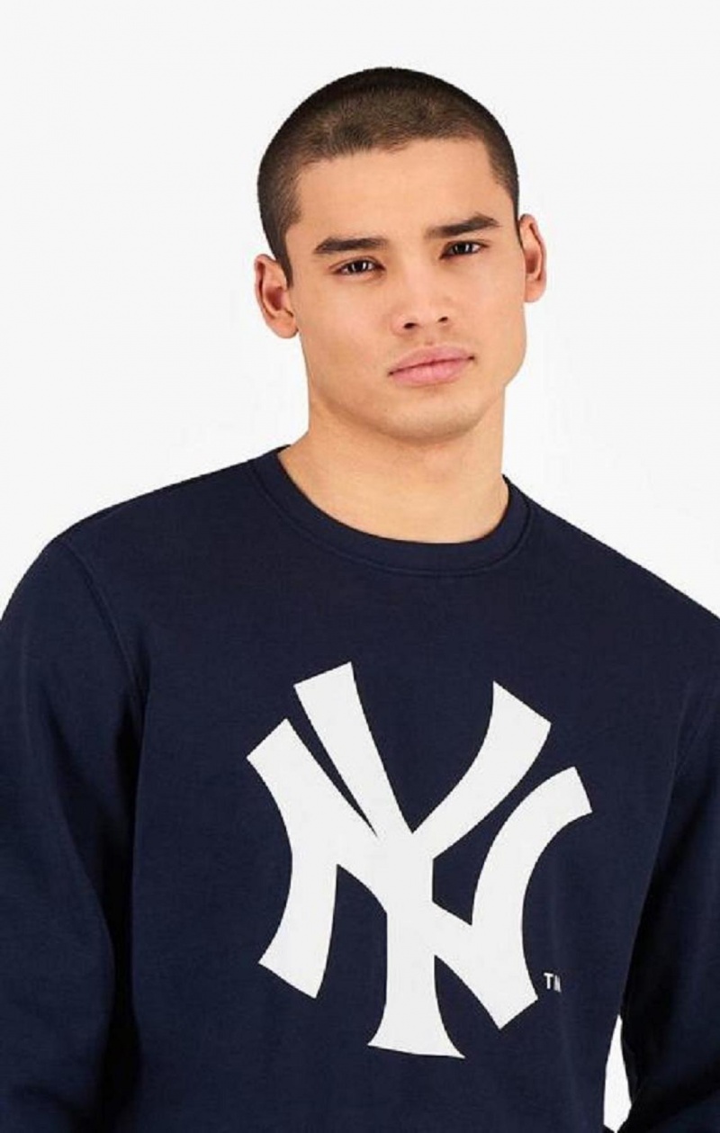 Champion New York MLB Sweatshirt Férfi Pulóverek Sötétkék | 2475-EXRWK