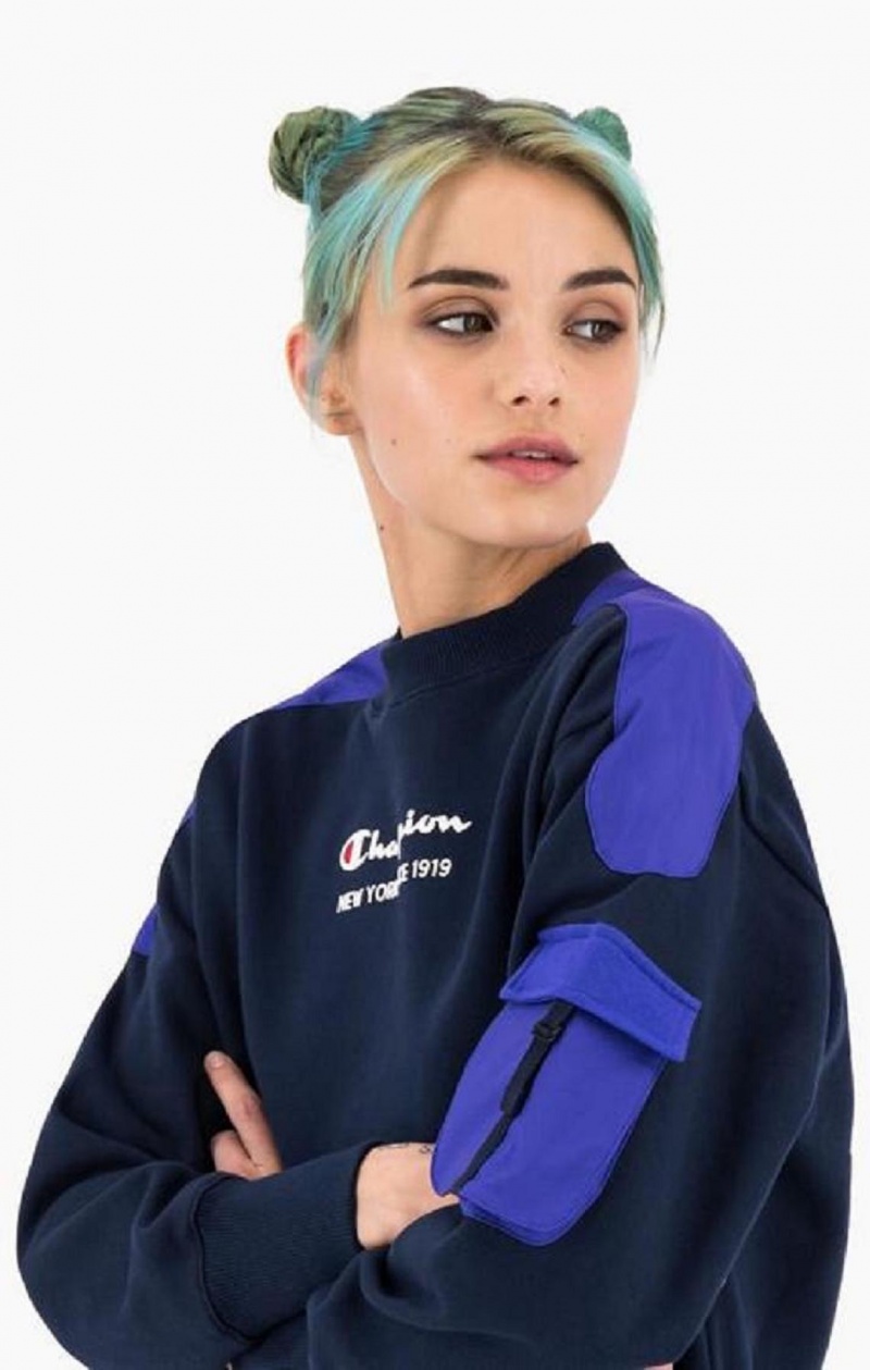 Champion New York Sweatshirt Női Pulóverek Lila | 1245-GFZJM