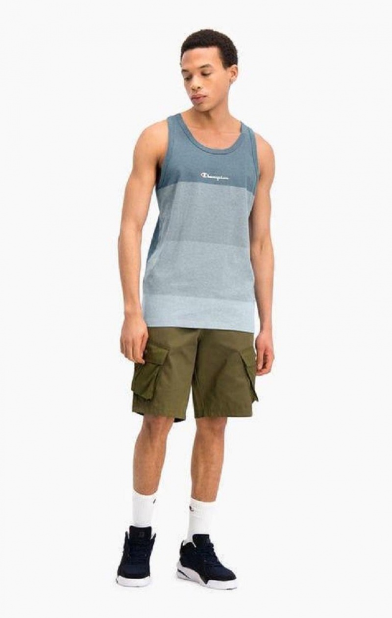 Champion Ombré Panelled Tank Top Férfi Póló Kék | 6148-STHFV