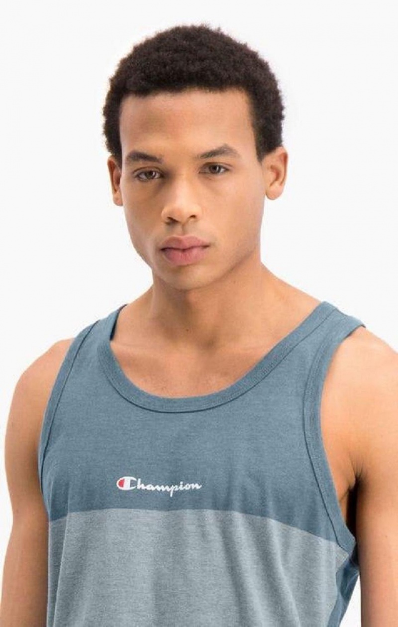 Champion Ombré Panelled Tank Top Férfi Póló Kék | 6148-STHFV