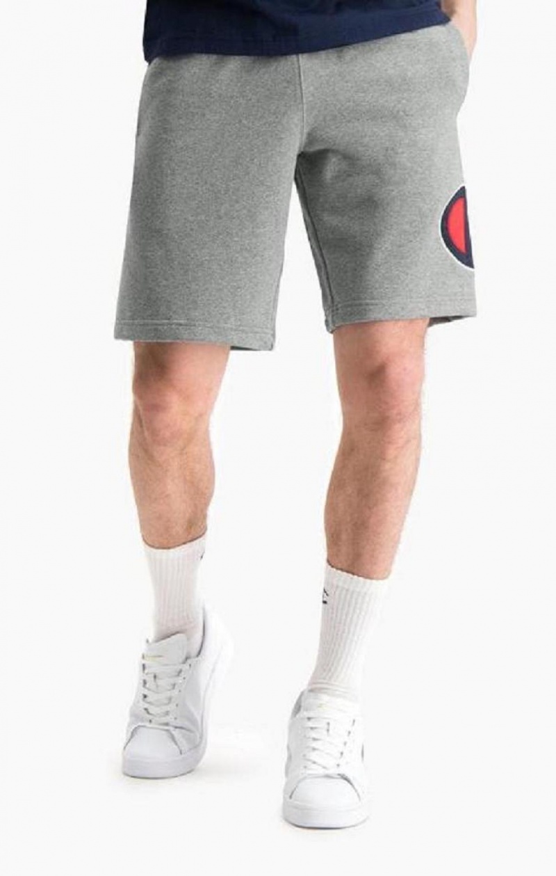 Champion Oversized Satin & Twill C Logo Shorts Férfi Rövidnadrág Sötétszürke | 2165-SJOTG