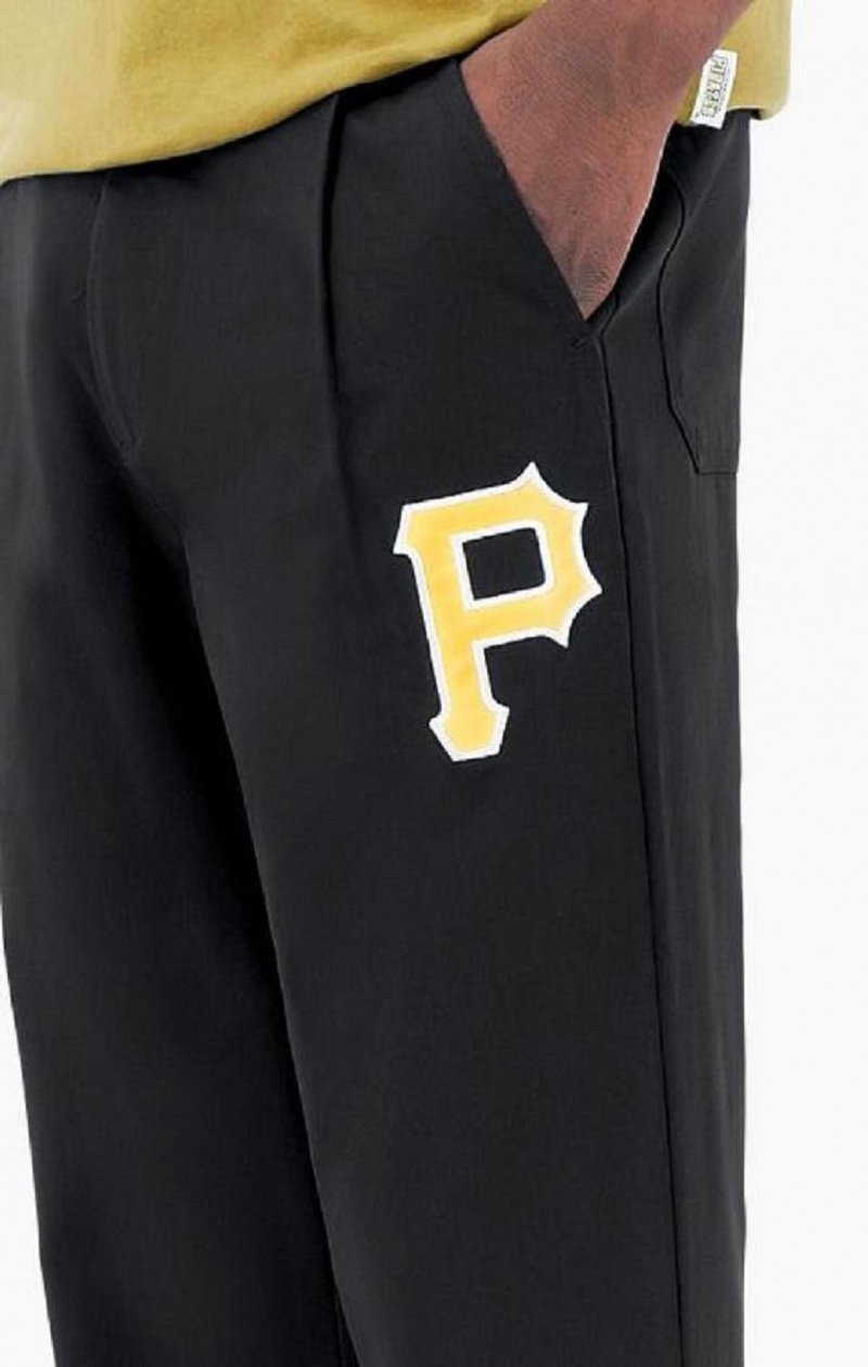 Champion Pittsburgh MLB Egyenes Hem Woven Trousers Férfi Jogger Nadrág Fekete | 0294-YRJSI