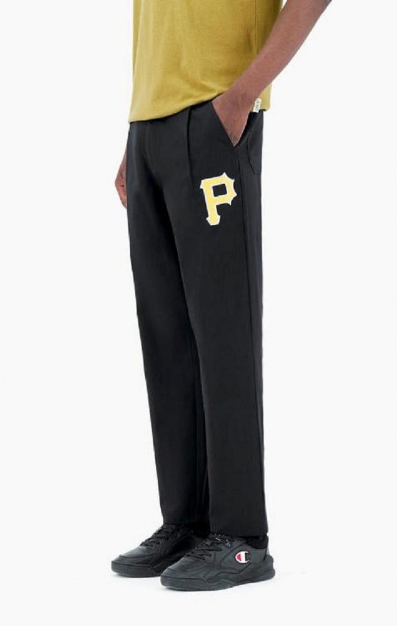 Champion Pittsburgh MLB Egyenes Hem Woven Trousers Férfi Jogger Nadrág Fekete | 0294-YRJSI