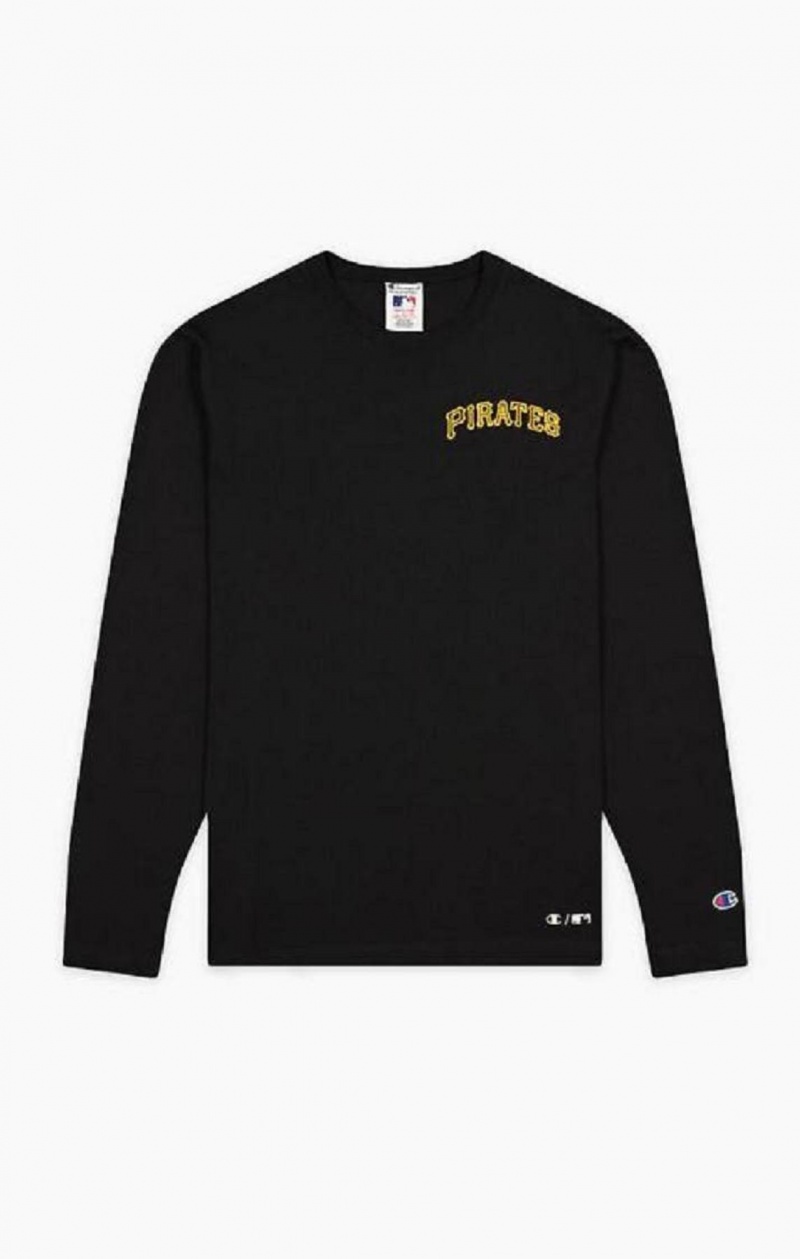 Champion Pittsburgh MLB T-Shirt Férfi Póló Fekete | 3680-GORUD