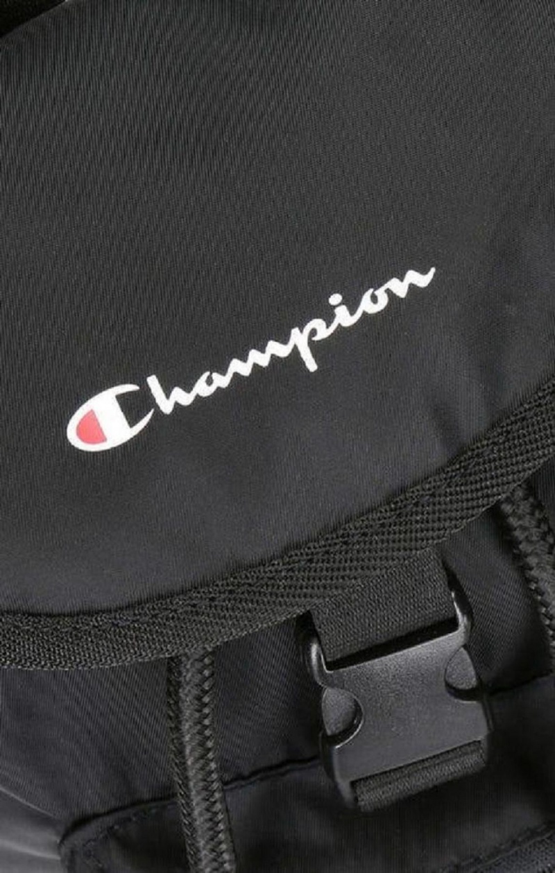 Champion Pocket Front Drawstring Backpack Női Táskák Fekete | 0564-VYFBK