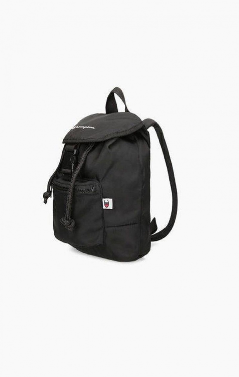 Champion Pocket Front Drawstring Backpack Női Táskák Fekete | 0564-VYFBK