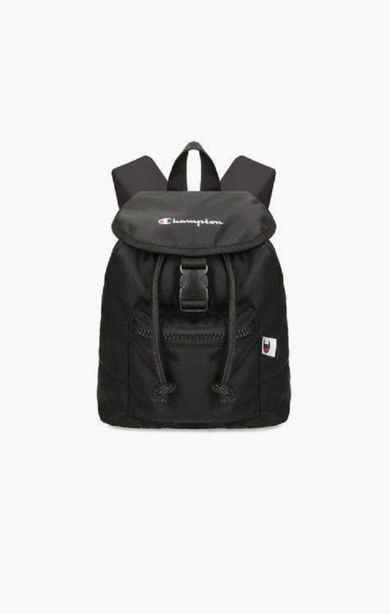 Champion Pocket Front Drawstring Backpack Női Táskák Fekete | 0564-VYFBK