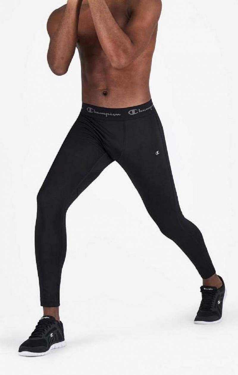 Champion Quick Dry Compression Torna Leggings Férfi Jogger Nadrág Fekete | 7498-JKPTA