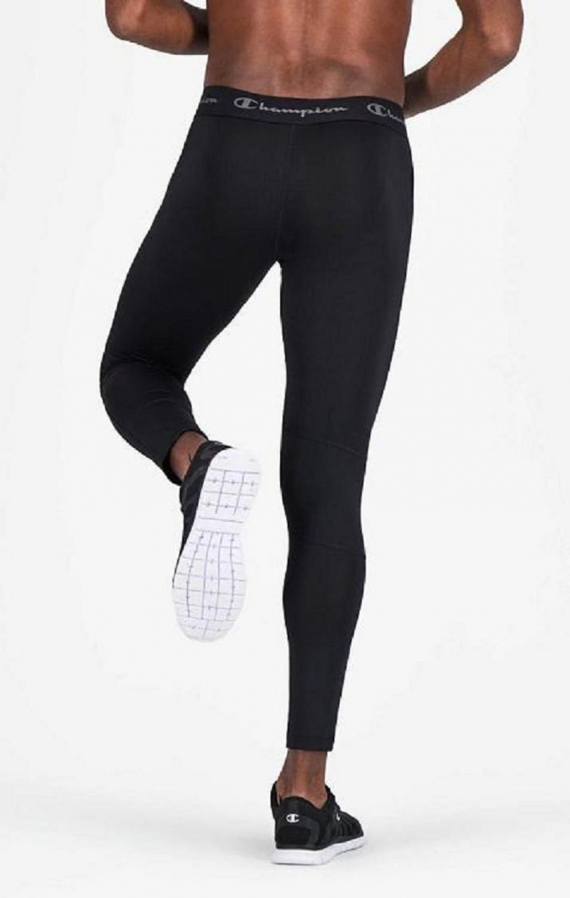 Champion Quick Dry Compression Torna Leggings Férfi Jogger Nadrág Fekete | 7498-JKPTA