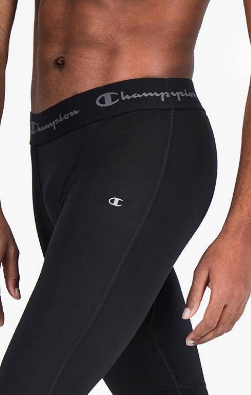 Champion Quick Dry Compression Torna Leggings Férfi Jogger Nadrág Fekete | 7498-JKPTA