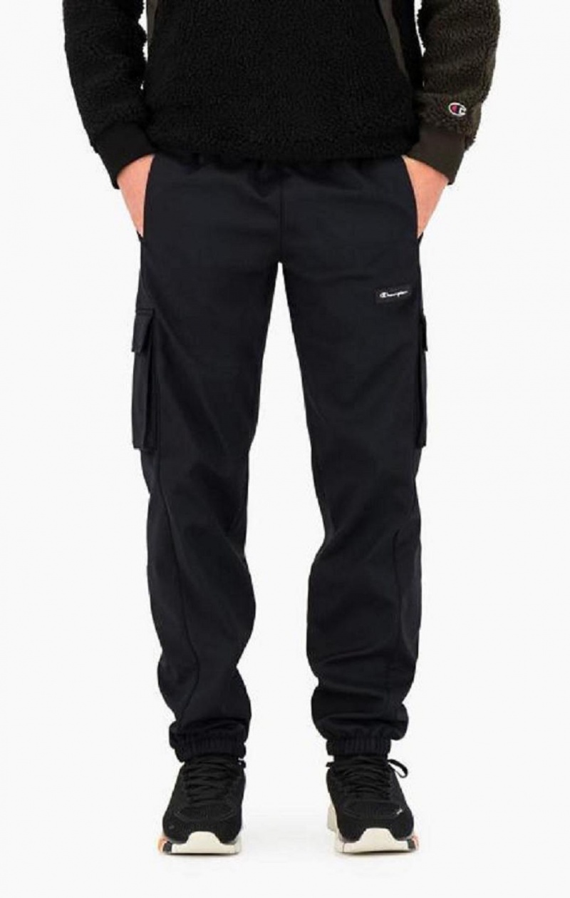 Champion Reflective Logo Cargo Pants Férfi Jogger Nadrág Fekete | 9812-FZWQT