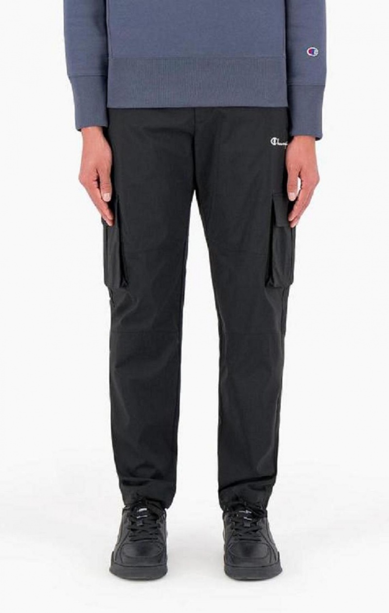 Champion Reflective Logo Cargo Pants Férfi Jogger Nadrág Fekete | 3716-IENHS