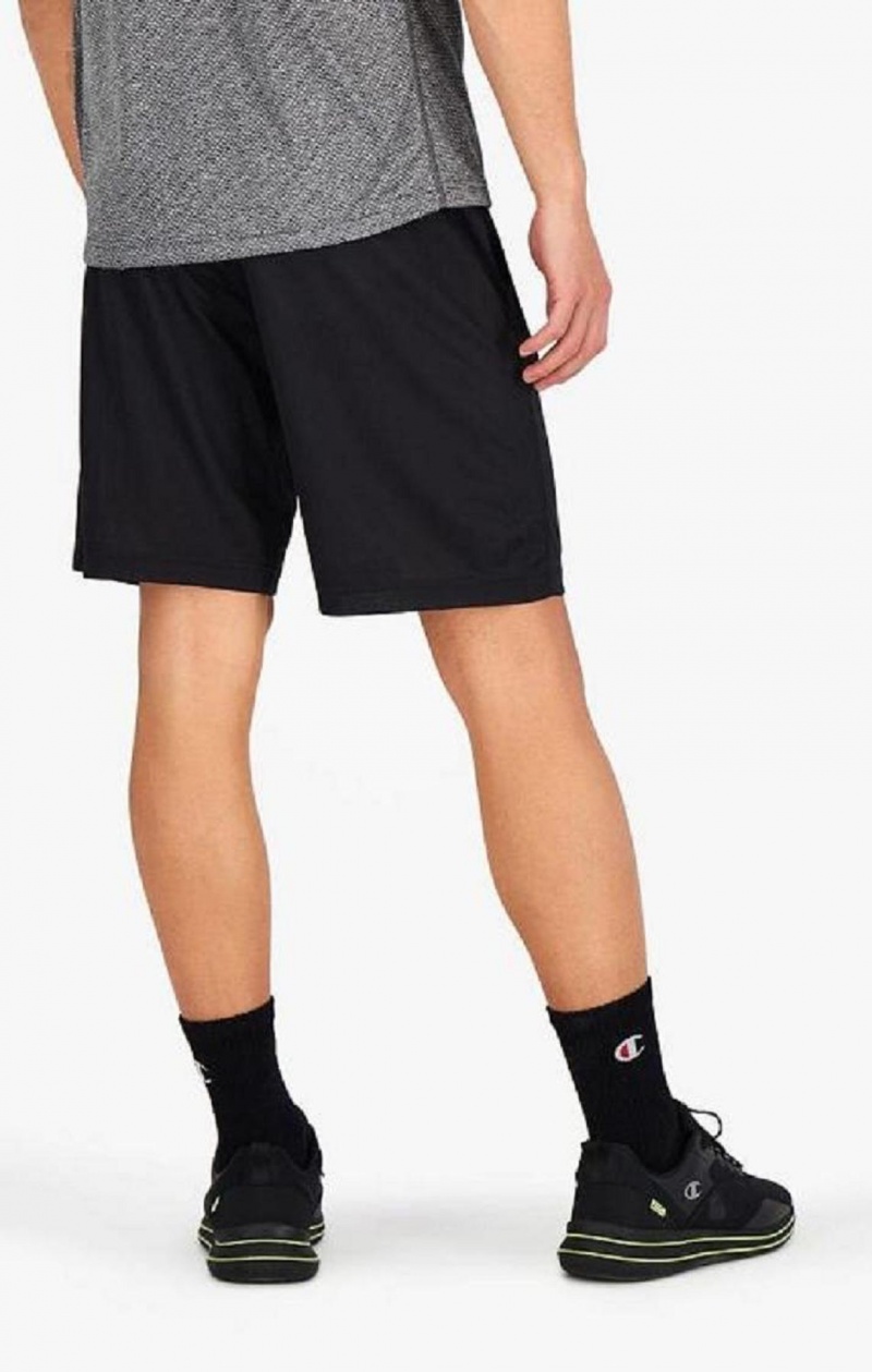 Champion Reflective Script Logo Shorts Férfi Rövidnadrág Fekete | 4725-ETZKA