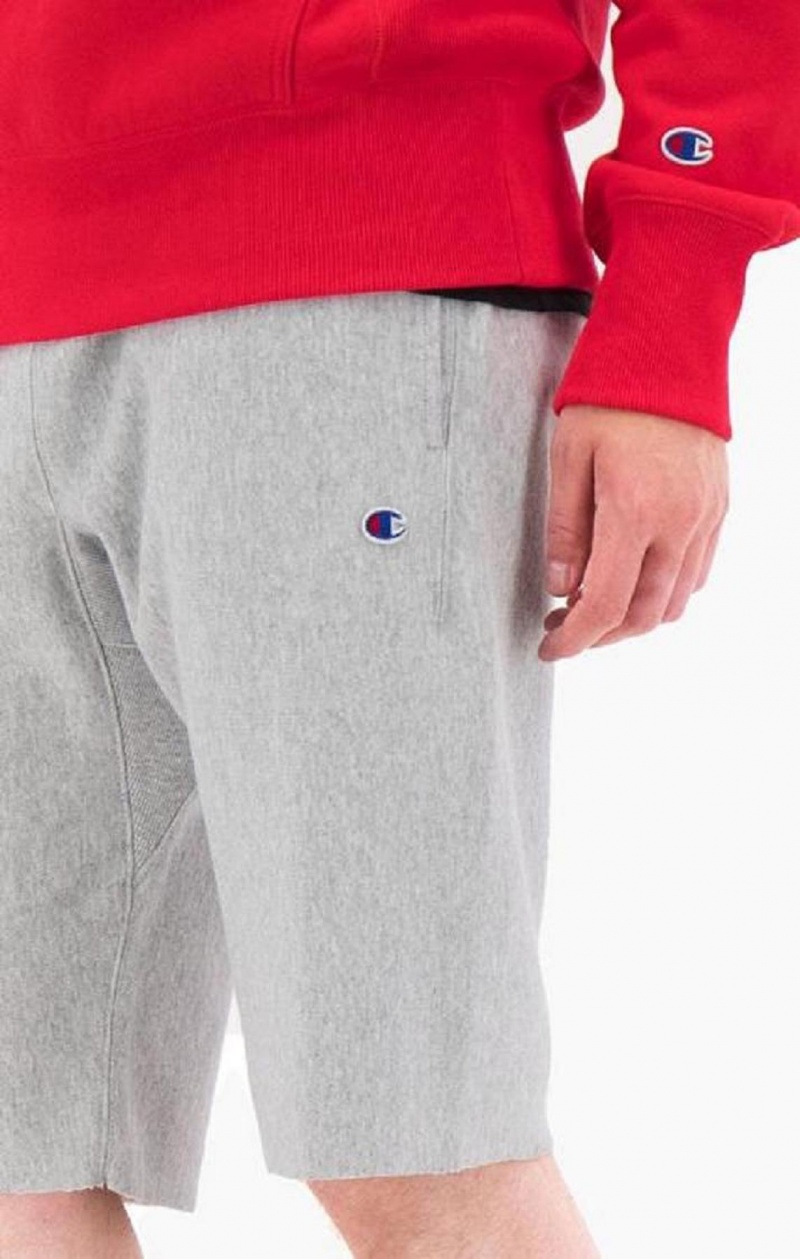 Champion Reverse Weave Long Shorts Férfi Rövidnadrág Világos Szürke | 3081-YRXQB