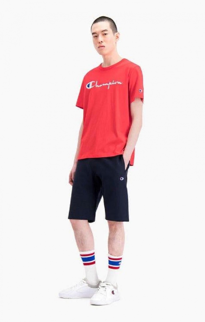 Champion Reverse Weave Long Shorts Férfi Rövidnadrág Sötétkék | 4581-KRWZB