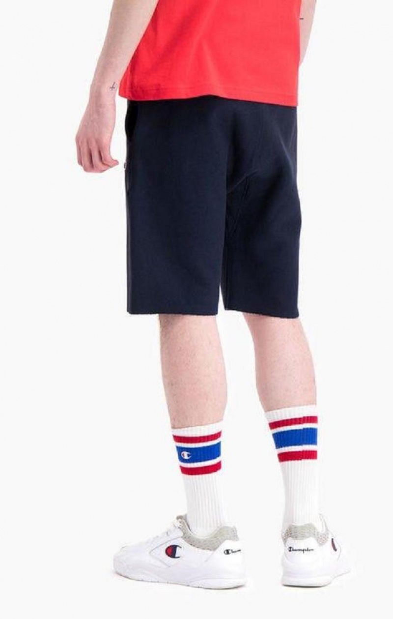 Champion Reverse Weave Long Shorts Férfi Rövidnadrág Sötétkék | 4581-KRWZB